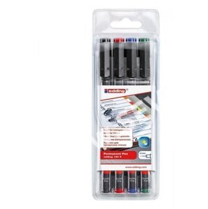 Marker EDDING 140 S OHP pen, 4 színből álló készlet