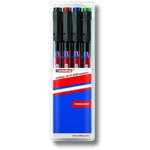 Marker EDDING 141 F OHP pen, 4 színből álló készlet