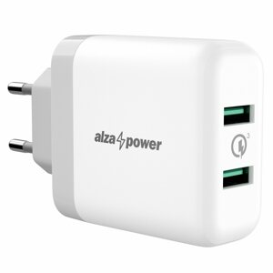 Töltő adapter AlzaPower Q200 Quick Charge 3.0 fehér