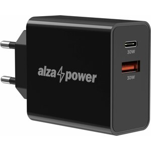 Töltő adapter AlzaPower A130 Fast Charge 30W fekete
