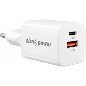 Hálózati adapter AlzaPower A133 Fast Charge 33 W fehér
