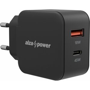 Hálózati adapter AlzaPower A145 Fast Charge 45 W fekete