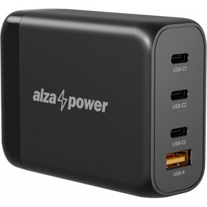 Hálózati adapter AlzaPower M400 Multi Charge Power Delivery 120 W fekete