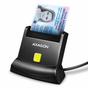 Elektronikus személyi igazolvány olvasó AXAGON CRE-SM4N Smart card / ID card StandReader, USB-A cable 1.3 m