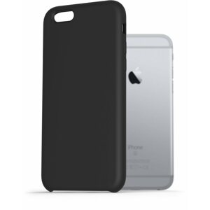 Telefon tok AlzaGuard Premium Liquid Silicone Case iPhone 6 / 6s fekete tok