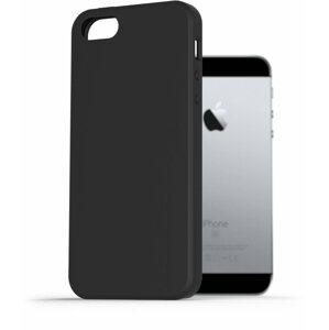 Telefon tok AlzaGuard Premium Liquid Silicone Case iPhone 5 / 5S / SE fekete tok