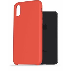 Telefon tok AlzaGuard Premium Liquid Silicone Case iPhone X / Xs piros tok