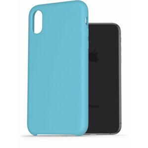 Telefon tok AlzaGuard Premium Liquid Silicone Case iPhone X / Xs kék tok