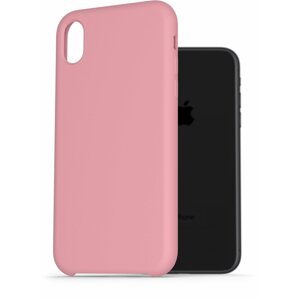 Telefon tok AlzaGuard Premium Liquid Silicone Case iPhone Xr rózsaszín tok