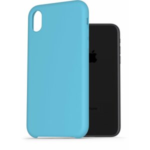 Telefon tok AlzaGuard Premium Liquid Silicone Case iPhone Xr kék tok