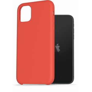 Telefon tok AlzaGuard Premium Liquid Silicone Case iPhone 11 piros tok