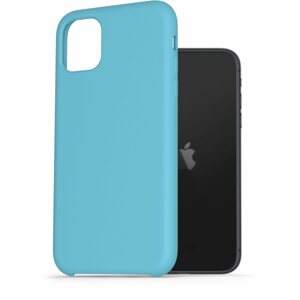 Telefon tok AlzaGuard Premium Liquid Silicone Case iPhone 11 kék tok