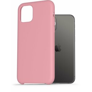 Telefon tok AlzaGuard Premium Liquid Silicone Case iPhone 11 Pro rózsaszín tok