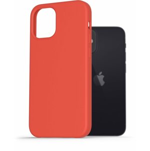 Telefon tok AlzaGuard Premium Liquid Silicone Case iPhone 12 mini piros tok