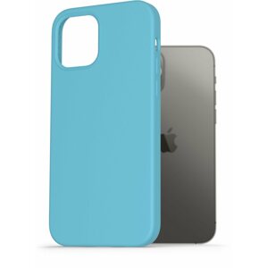 Telefon tok AlzaGuard Premium Liquid Silicone Case iPhone 12 / 12 Pro kék tok