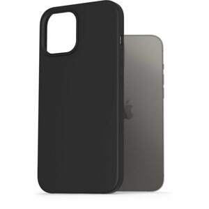 Telefon tok AlzaGuard Premium Liquid Silicone Case iPhone 12 Pro Max fekete tok