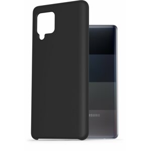 Telefon tok AlzaGuard Premium Liquid Silicone Case Samsung Galaxy A42 fekete tok