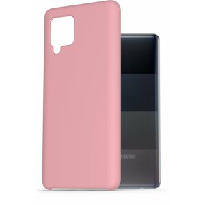 Telefon tok AlzaGuard Premium Liquid Silicone Case Samsung Galaxy A42 rózsaszín tok