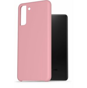 Telefon tok AlzaGuard Premium Liquid Silicone Case Samsung Galaxy S21+ 5G rózsaszín tok