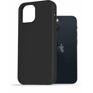 Telefon tok AlzaGuard Premium Liquid Silicone Case iPhone 13 Mini fekete tok