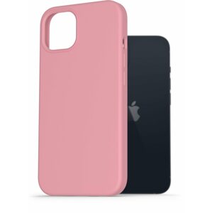 Telefon tok AlzaGuard Premium Liquid Silicone Case iPhone 13 rózsaszín tok