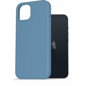 Telefon tok AlzaGuard Premium Liquid Silicone Case iPhone 13 kék tok