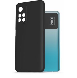 Telefon tok AlzaGuard Premium Liquid Silicone Case a POCO M4 Pro 5G készülékhez - fekete