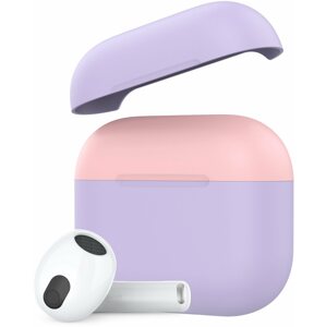 Fülhallgató tok Ahastyle szilikon tok AirPods 3 készülékhez, Lavender Pink
