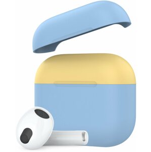 Fülhallgató tok Ahastyle szilikon tok AirPods 3 készülékhez, Sky-blue-yellow