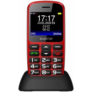Mobiltelefon Aligator A690 Senior piros