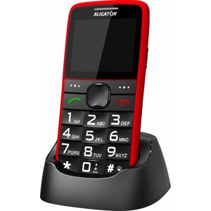 Mobiltelefon Aligator A675 Senior piros