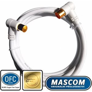 Koax kábel Mascom antennakábel 7274-015, ferde IEC csatlakozókkal 1,5 m