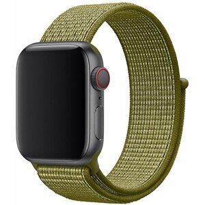 Szíj Eternico Airy Apple Watch 42mm / 44mm / 45mm  Green Fig and Brown edge