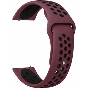 Szíj Eternico Sporty Universal Quick Release 20 mm Solid Black and Bordo
