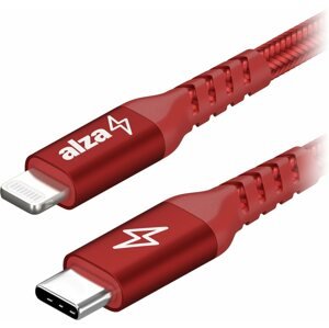 Adatkábel AlzaPower Alucore USB-C to Lightning MFi 2 m, piros