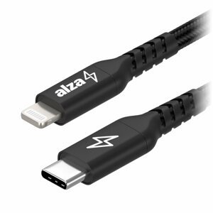 Adatkábel AlzaPower AluCore USB-C to Lightning MFi 2 m fekte