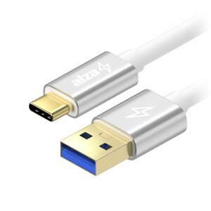 Adatkábel AlzaPower AluCore USB-C 3.2 Gen 1, 2m ezüst