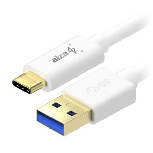 Adatkábel AlzaPower Core USB-C 3.2 Gen 1, 1m fehér