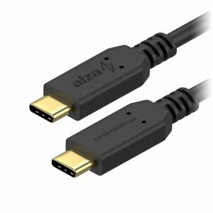 Adatkábel AlzaPower Core USB-C to USB-C 2.0, 3A, 60W, 0,15m, fekete