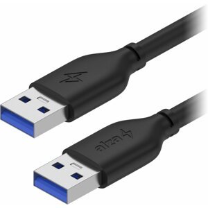 Adatkábel AlzaPower Core USB-A (M) - USB-A (M) 3.0, 1,5 m, fekete