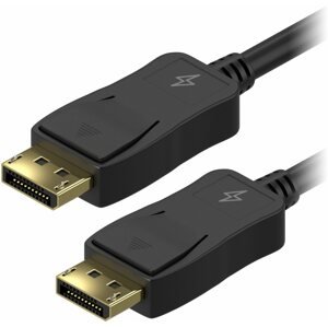 Videokábel AlzaPower DisplayPort-ról (M) DisplayPort-ra (M) csatlakozókábel, 3 m, fekete