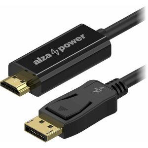 Videokábel AlzaPower Core DisplayPort (M) - HDMI (M) 1 m fekete