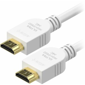 Videokábel AlzaPower Core Premium HDMI 2.1 High Speed 8K 1,5 m fehér