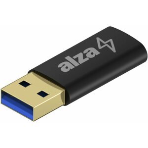 Átalakító AlzaPower USB-A (M) USB-C 3.2 (F)-re fekete