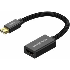 Átalakító AlzaPower AluCore Mini DisplayPort (M)-ről HDMI-re 4K 30 Hz (F) fekete