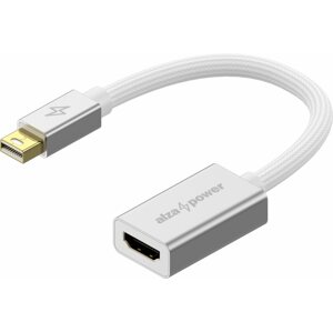 Átalakító AlzaPower AluCore Mini DisplayPort (M) HDMI-re 4K 30 Hz (F) ezüst