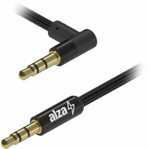 Audio kábel Alzapower 90Core Audio 3.5mm Jack (M) to 3.5mm Jack 90° (M) 1 m fekete