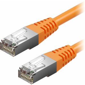 Hálózati kábel AlzaPower Patch CAT5E FTP 0,5 m narancsszín