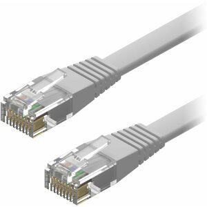 Hálózati kábel AlzaPower Patch CAT6 UTP Flat 0,5m szürke