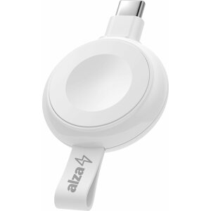 Vezeték nélküli töltő AlzaPower Wireless Watch charger 120 USB-C fehér
